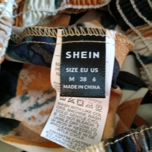 🦋 SHEIN A Line Abstract Print Midi Skirt Size 6 - Picture 7 of 9